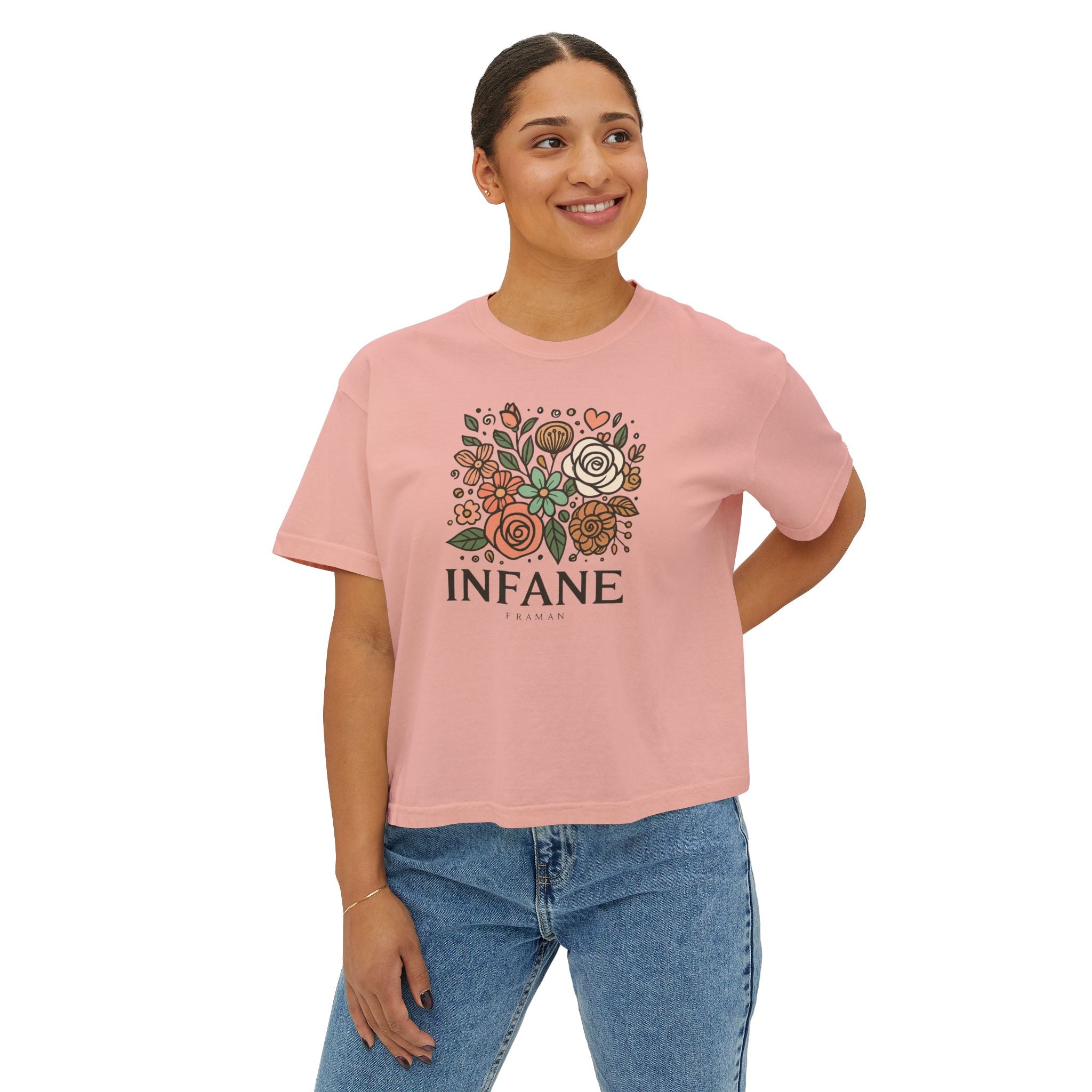Floral Women's Boxy Tshirt