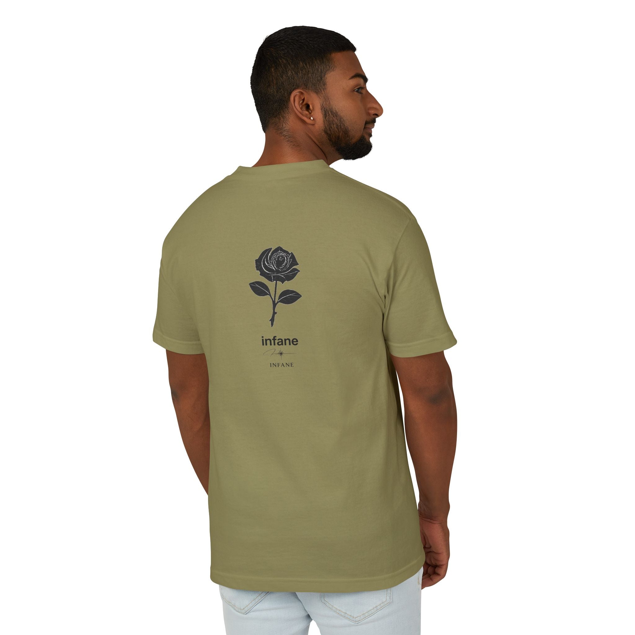 Unisex Heavyweight Cotton Rose T-shirt | Tshirt Infane