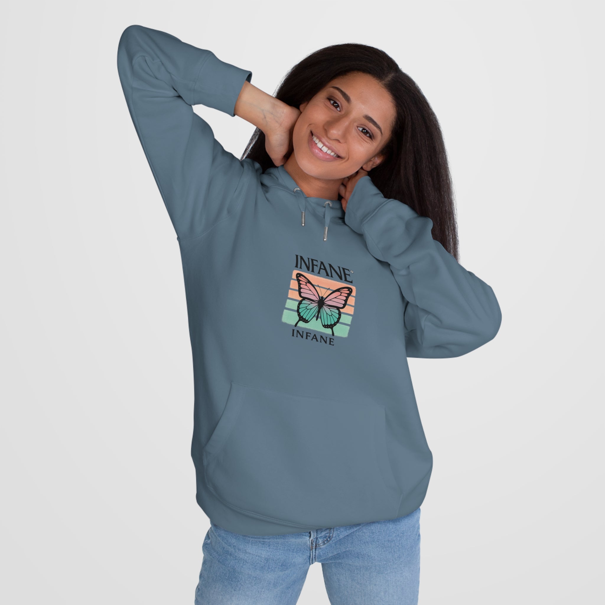 King Butterfly Hooded Sweatshirt - Unisex Hoodie EU