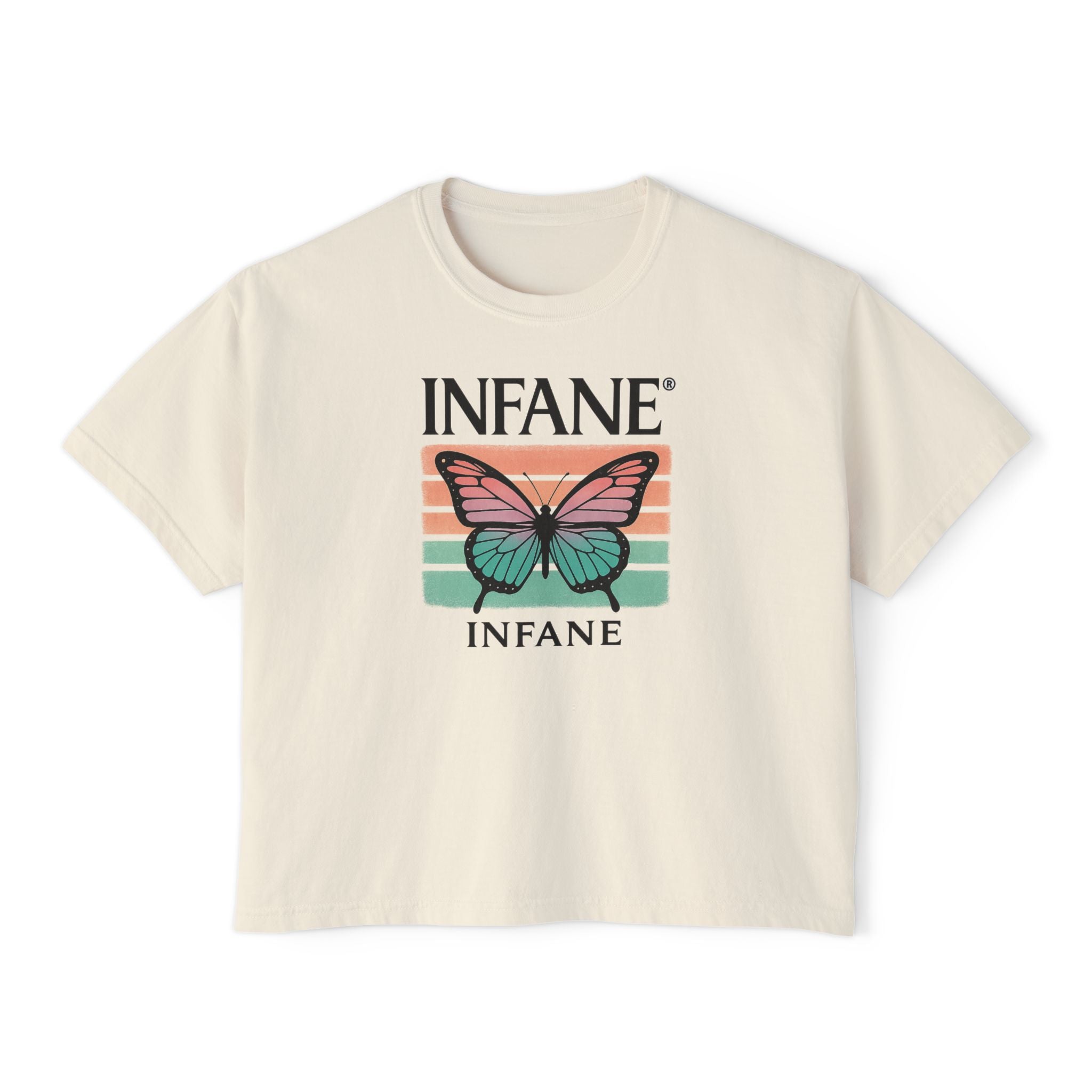 Infane Women's Boxy Tshirt - Butterfly