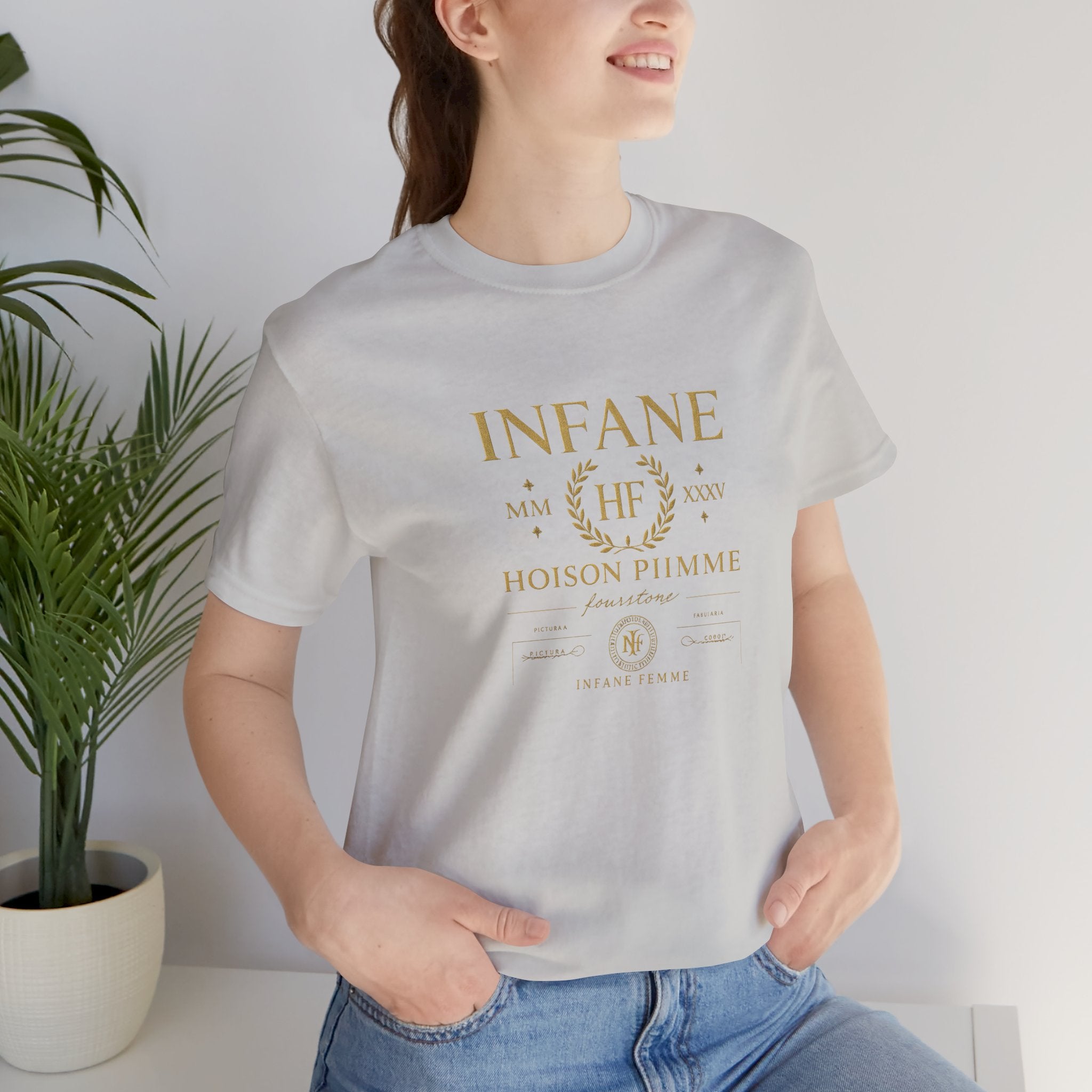 Gold Hoison Fourstone Iconic T-Shirt | Infane Femme x EU