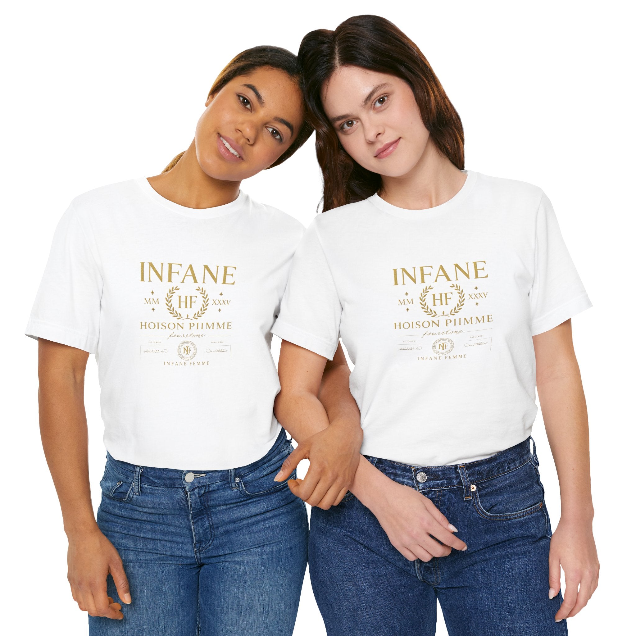 Gold Hoison Fourstone Iconic T-Shirt | Infane Femme x EU