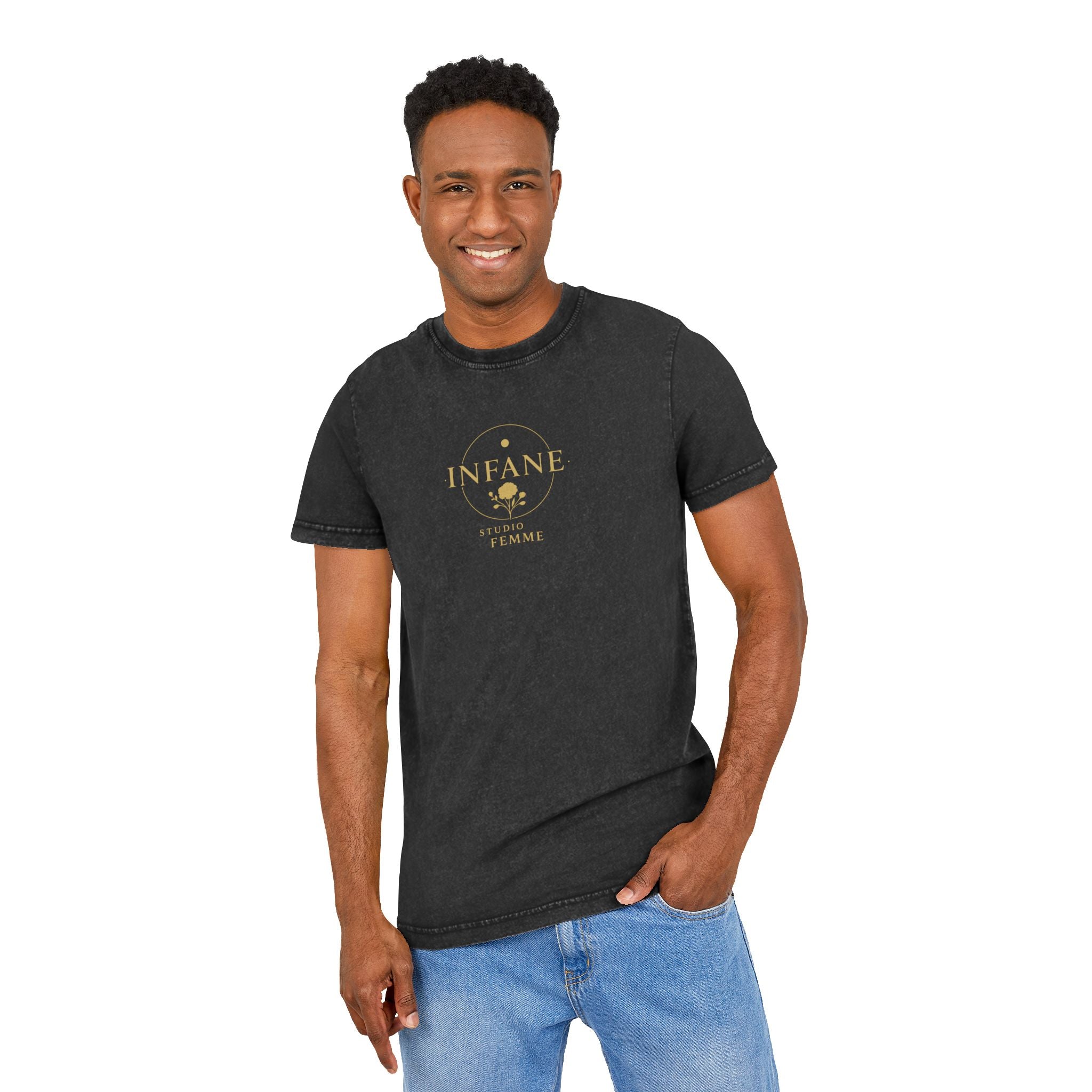 Circle Rose x Acid Washed Femme T-Shirt | Infane Tshirt EU