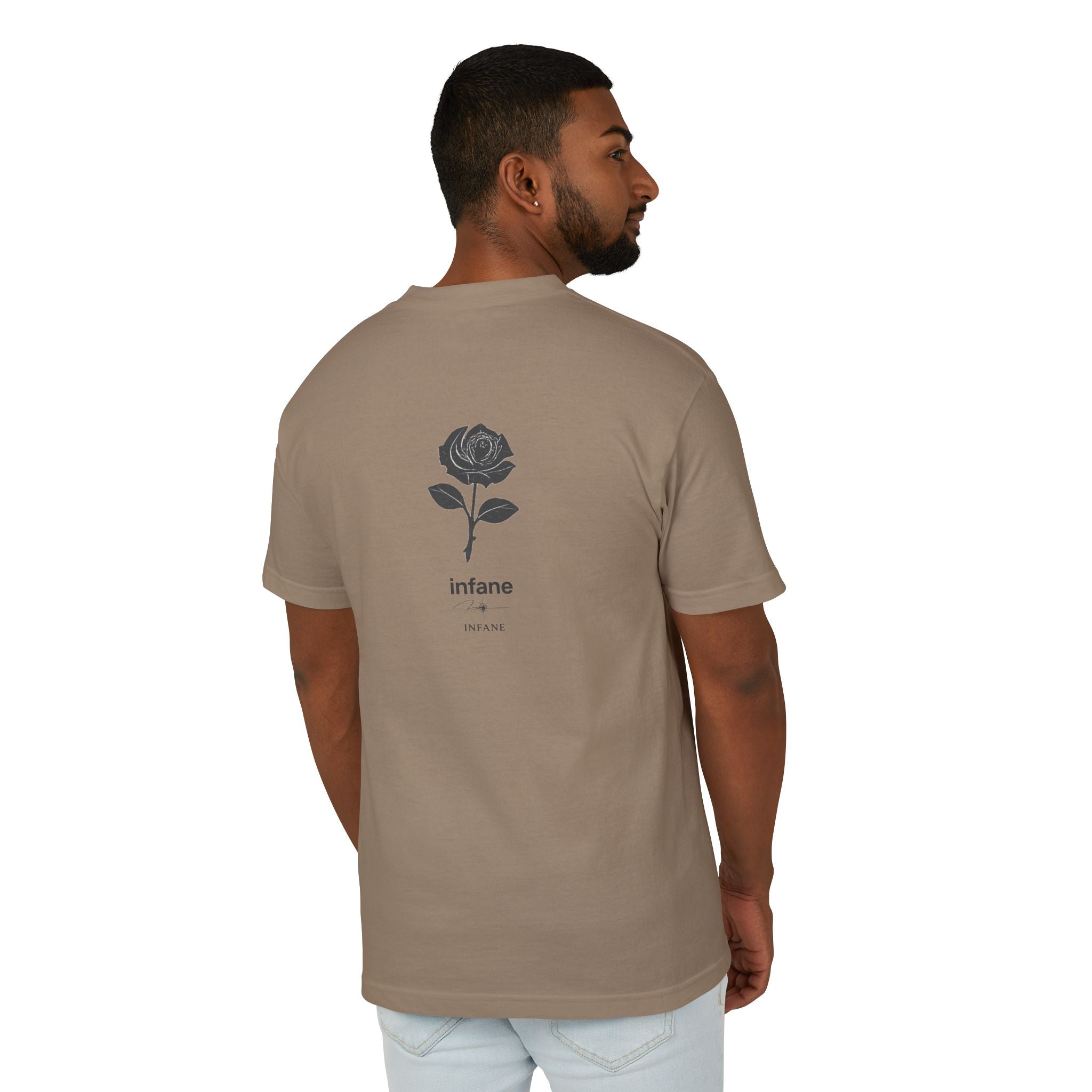 Unisex Heavyweight Cotton Rose T-shirt | Tshirt Infane