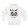 Butterfly Design Unisex Zip-Up Hoodie - Eu