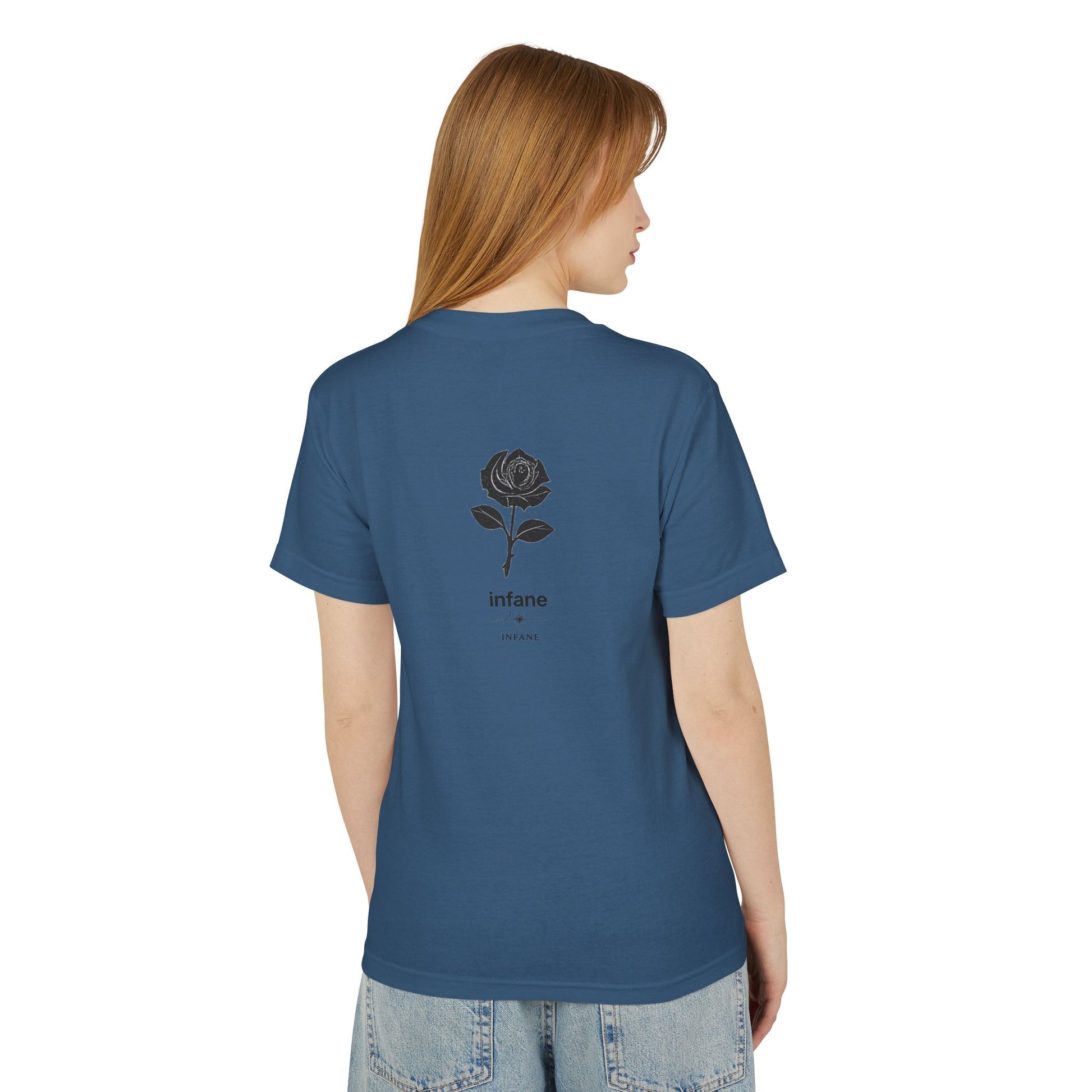 Unisex Heavyweight Cotton Rose T-shirt | Tshirt Infane
