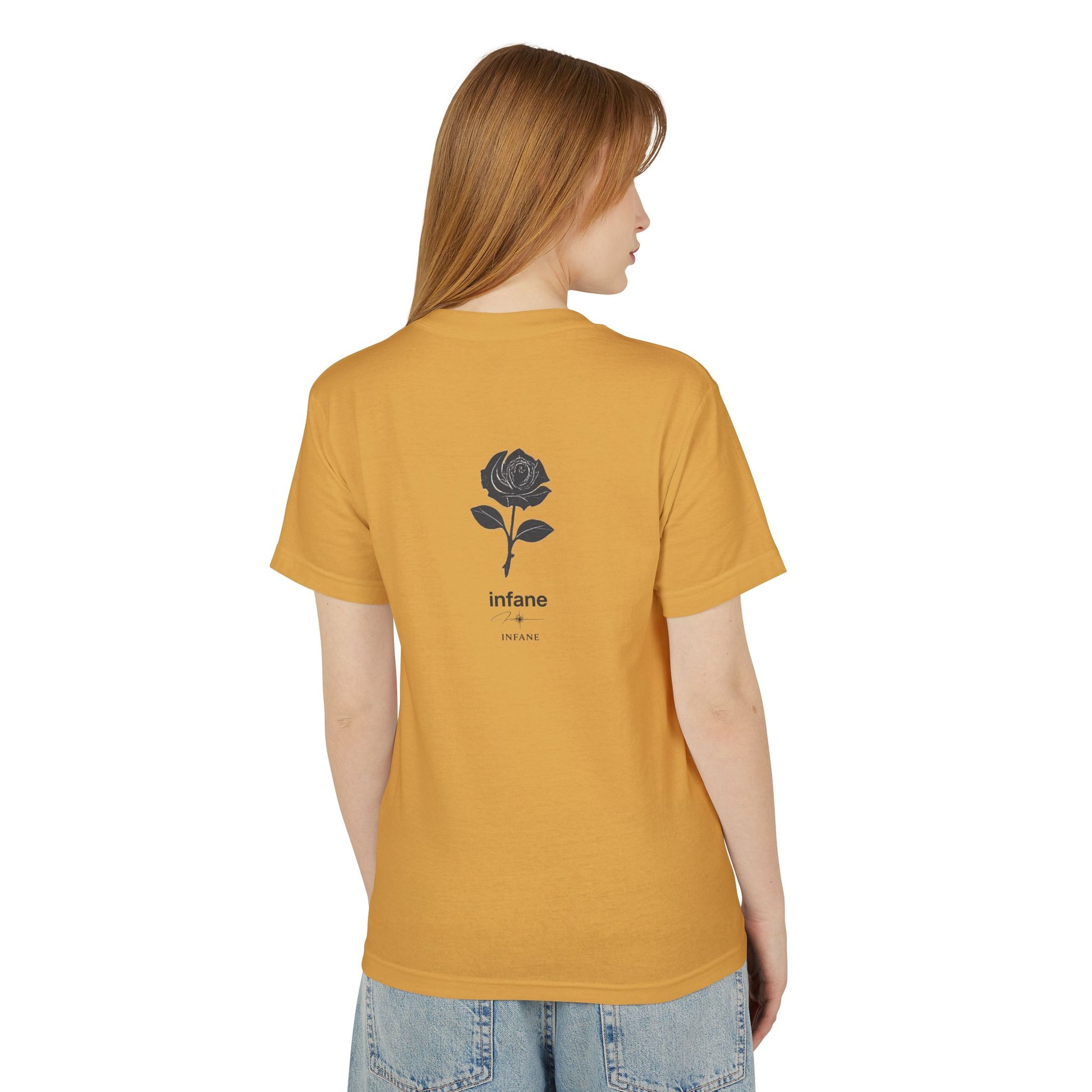 Unisex Heavyweight Cotton Rose T-shirt | Tshirt Infane