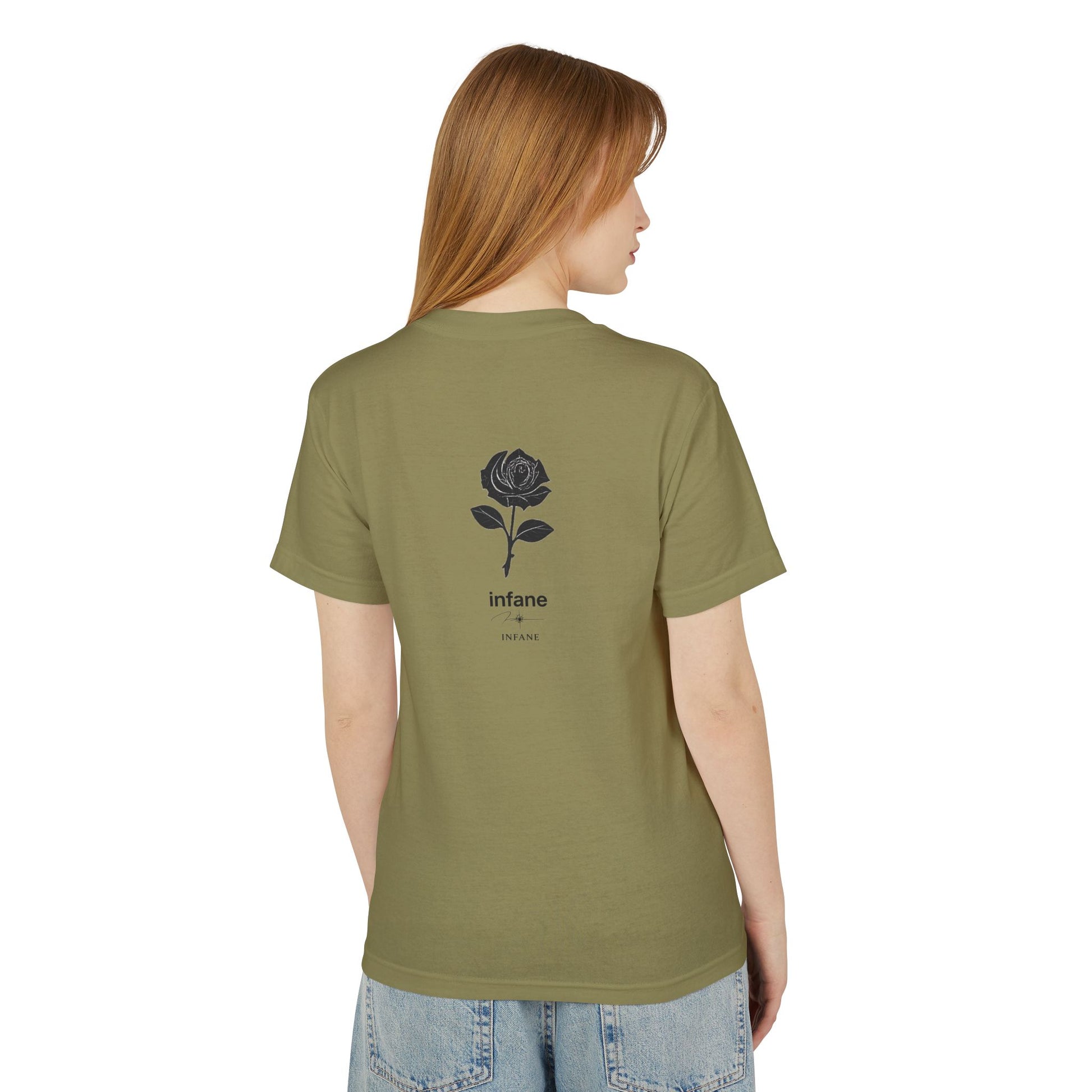 Unisex Heavyweight Cotton Rose T-shirt | Tshirt Infane
